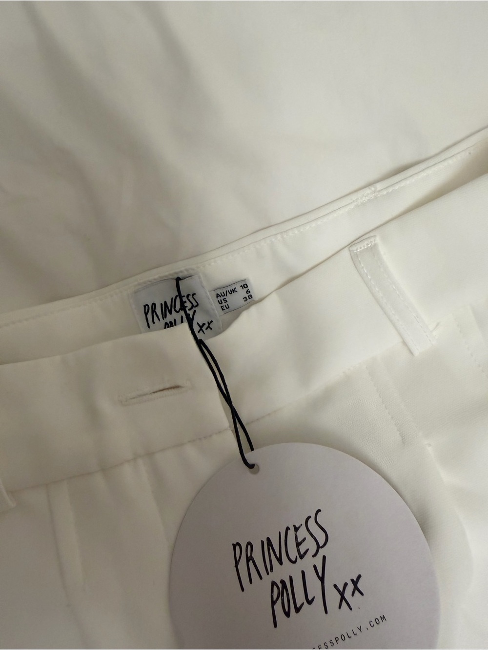 NWT Princess Polly Archer Pants White - Picture 3 of 6